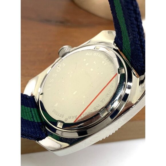 Fossil Mens Watch WB1043 Quartz Green Dial 38mm Stainless Steel Case Nylon Strap - Picture 6 of 14